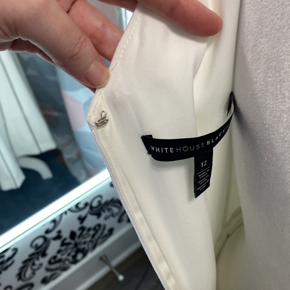 WHBM cream dress with black piping detail - Picture 6 of 10